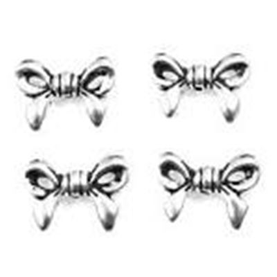 Charm Bowknot Antique Silver 14x10mm each