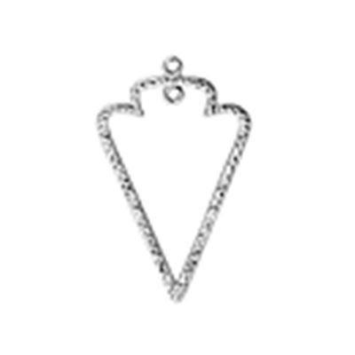 Pendant Boho Triangle Antique Silver 54x31mm each