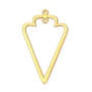 Pendant Boho Triangle Matte Gold 54x31mm each