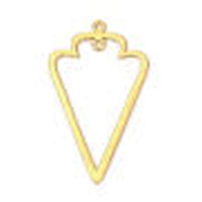 Pendant Boho Triangle Matte Gold 54x31mm each