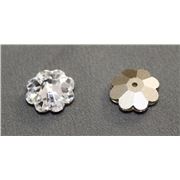 Swarovski Crystal 3700 Sew-on Flower, 1 hole Crystal Foiled 14mm 