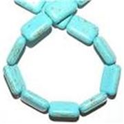 Semi Precious Rectangle 18x13mm Magnesite Strands ea