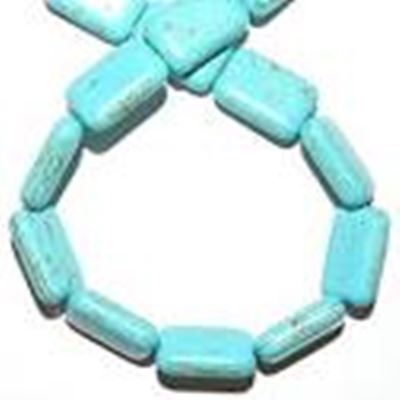 Semi Precious Rectangle 18x13mm Magnesite Strands ea