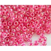 Toho Seed Bead Inside Colour Crystal/ Fuchsia Lined 8/0 - Minimum 8g