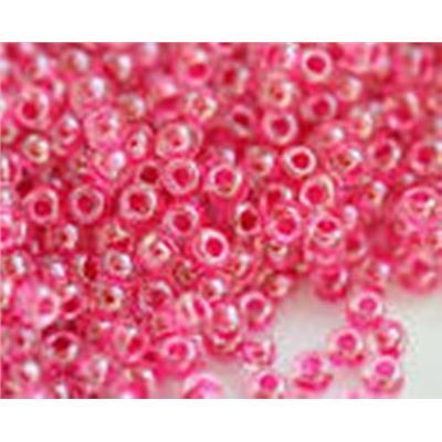Toho Seed Bead Inside Colour Crystal/ Fuchsia Lined 8/0 - Minimum 8g