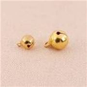 Charm Jingle Bell Metal Gold 25x20mm ea