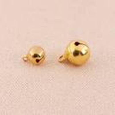 Charm Jingle Bell Metal Gold 25x20mm ea