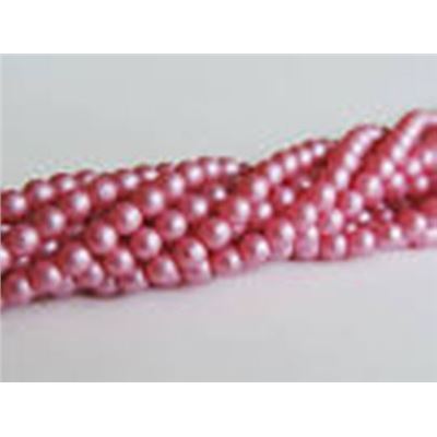 Glass Pearl Strand Flamingo Pearl 12mm ea