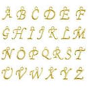 Charms Alphabet Letters  Gold ea.