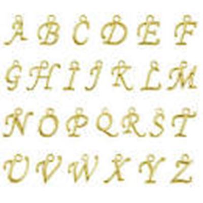Charms Alphabet Letters  Gold ea.