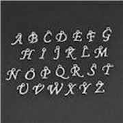 Charms Alphabet Letters  Antique Silver ea.