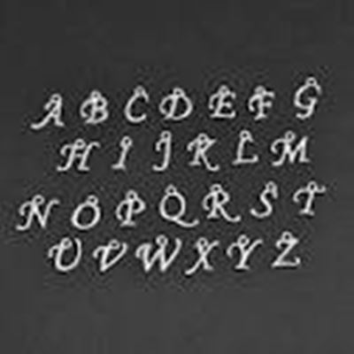 Charms Alphabet Letters  Antique Silver ea.