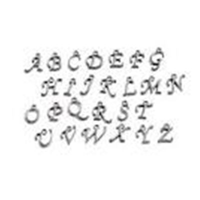 Charms Alphabet Letters  Gunmetal ea.
