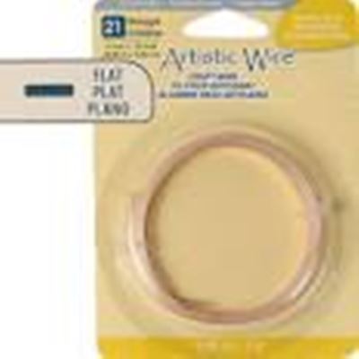 Artistic Wire Flat 3x.75mm 21 Gauge 0.91m length Gold Colour