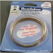  Beadalon 1/2 Round  Wire 22 gauge Brass 5m ea.