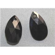 Swarovski Crystal 6433 Pear Cut Pendant Jet 16mm 