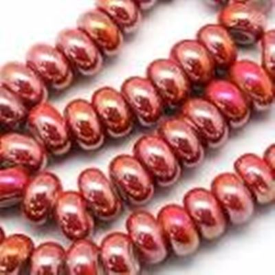 Porcelain Large Hole Beads Coral AB 12x6.5mm Hole 6mm each