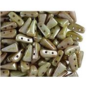 Vexolo Chalk Lazure Green Two Hole Beads 5x8mm Tube Approx 9g