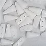 Vexolo White Alabaster Two Hole Beads 5x8mm Tube Approx 9g