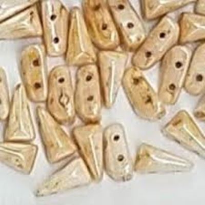 Vexolo Butter Pecan Two Hole Beads 5x8mm Tube Approx 9g
