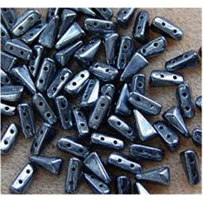 Vexolo Hematite Two Hole Beads 5x8mm Tube Approx 9g