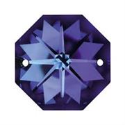 Preciosa Crystal Octagon 2 hole Bermuda Blue 14mm ea