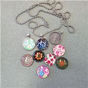 Glass Cabochon Pendant Necklace Kit each