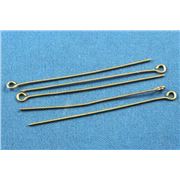 Eye Pins  Thick Gold 50mm Pack of 50pce. ea