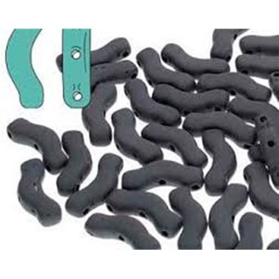 Bridge Beads 3x12mm 3 Hole Jet Matte Approx 23g Tube each