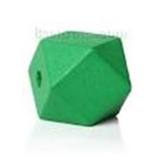 Hinoki Green Wood Polyhedron Beads Approx 20mm Hole 4.2mm each