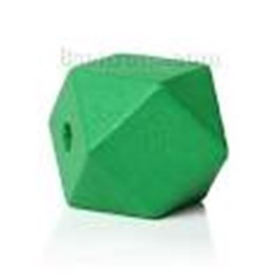 Hinoki Green Wood Polyhedron Beads Approx 20mm Hole 4.2mm each