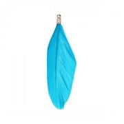 Pendant Natural Dyed Goose Feather Ass. Colours 60mm ea