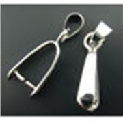 Pinch Clip Bail Antique Silver 25mm ea