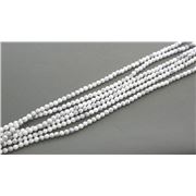 Semi Precious Round Bead Strand Natural Howlite Opaque 4mm ea