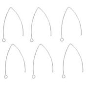Stainless Steel Nickel Ear Hook 41mm per pair