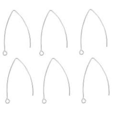 Stainless Steel Nickel Ear Hook 41mm per pair