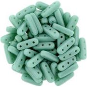 Czech-Mates Beam Turquoise 3x10mm 3 Hole Bead Tube Approx 8grams