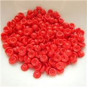 Teacup Beads Opaque Red 4x2mm Tube Approx (115 beads) 9 grams