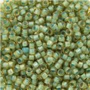 Toho Seed Bead Size 15 Rainbow Lt. Topaz Seafoam Lined - Minimum 5g