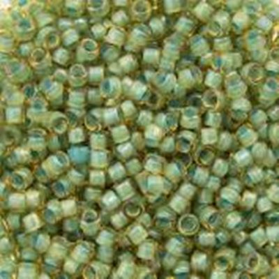 Toho Seed Bead Size 15 Rainbow Lt. Topaz Seafoam Lined - Minimum 5g