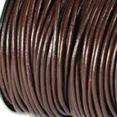 Leather - Round - 0.5mm Brown  4.57m Pack