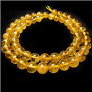 Semi Precious Strand Citrine Dyed and Heated 8mm Round ea