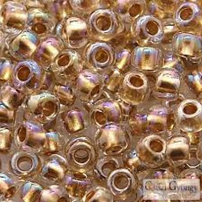 Toho Seed Bead Gold Lined Rainbow Crystal 11/0 - Minimum 8g