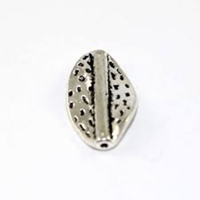 Hammered Oval Bead 21x12mm Antique Silver ea.