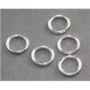 Jump Rings Thick Silver 8 x 1.4mm  ea
