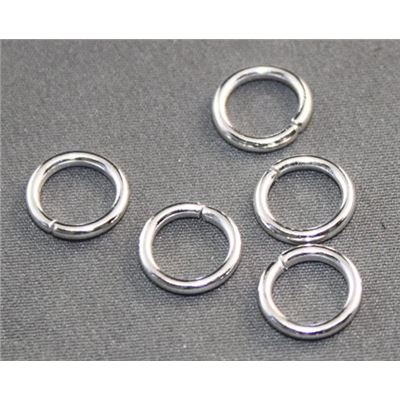 Jump Rings Thick Silver 8 x 1.4mm  ea