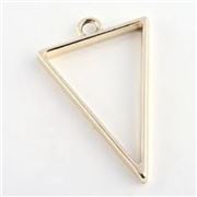 Bezel Open Back Setting Triangle Gold 40x25mm (Ideal for Resin) each