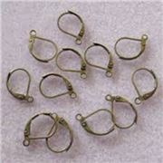 Earring Hooks Antique Brass