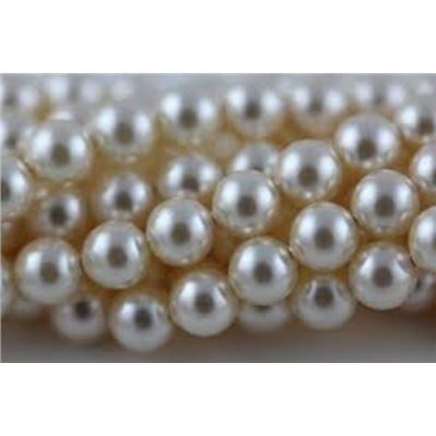 Glass Pearl Strand Cream 6mm approx 80cm (approx 130 beads) each