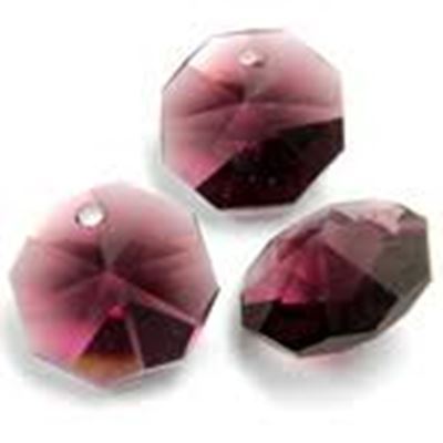 Preciosa Crystal Octagon 1 hole Amethyst Transparent 14mm ea